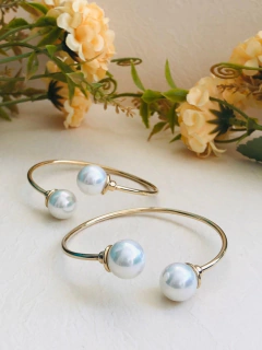 BRACELETE PULSEIRA PÉROLA SHELL BRANCA - comprar online