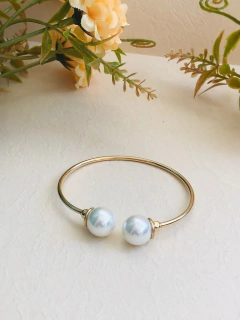 BRACELETE PULSEIRA PÉROLA SHELL BRANCA - comprar online