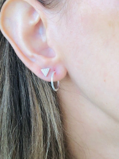 BRINCO DE ARGOLA PEQUENA LISA EM PRATA 925 - loja online