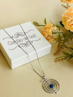 COLAR RÓDIO CHOKUREI PEDRA NATURAL SODALITA - loja online