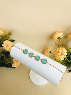 PULSEIRA QUATRO PEDRAS AGATHA AZUL CÉU - loja online