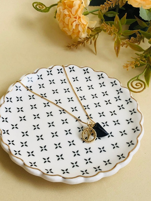 COLAR SIGNO DE ÁRIES COM PEDRA NATURAL ESTRELA