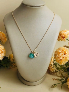 COLAR SIGNO DE VIRGEM COM PEDRA NATURAL AGATHA VERDE - loja online