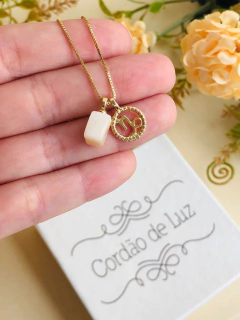 COLAR SIGNO DE CAPRICORNIO COM PEDRA NATURAL - comprar online