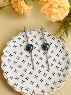 BRINCO PALITO COM PEDRA NATURAL ESTRELA PEROLADA - loja online