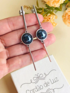 BRINCO PALITO COM PEDRA NATURAL ESTRELA PEROLADA na internet