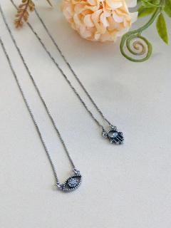 ESCAPULÁRIO MÃO DE HAMSÁ E OLHO GREGO EM PRATA 925 - loja online