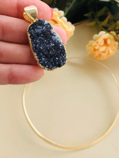 COLAR CHOKER COM PEDRA DRUSA DE AMETISTA - comprar online