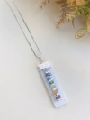 COLAR BASTAO DE SELENITA SETE CHAKRAS
