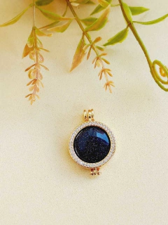 PINGENTE AVULSO RELICÁRIO CAPSULA COM PEDRA NATURAL - Cordão de Luz Joias Finas