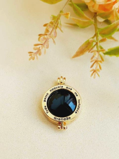 PINGENTE AVULSO RELICÁRIO CAPSULA COM PEDRA NATURAL - comprar online