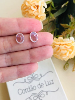 BRINCO PRATA 925 COM PEDRA NATURAL AMETISTA - comprar online