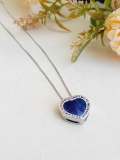 COLAR HOOPONOPONO PEDRA NATURAL SODALITA