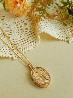 COLAR RELICÁRIO NOSSA SENHORA APARECIDA PARA DUAS FOTOS