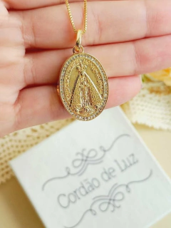 COLAR RELICÁRIO NOSSA SENHORA APARECIDA PARA DUAS FOTOS - comprar online