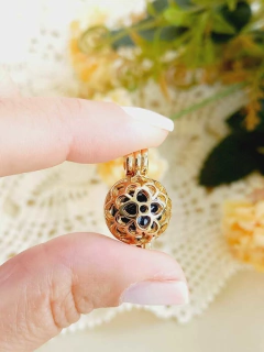 Imagem do COLAR MINI CHAMADOR DE ANJO E DIFUSOR AROMATICO COM 7 PEDRAS NATURAIS