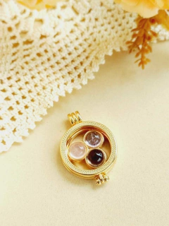 MANDALA MIX DE PEDRA NATURAL PARA RELICÁRIO CÁPSULA - Cordão de Luz Joias Finas