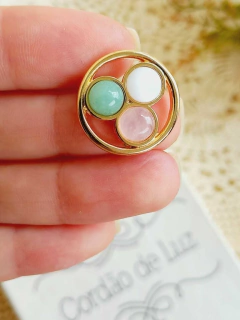 Imagem do MANDALA MIX DE PEDRA NATURAL PARA RELICÁRIO CÁPSULA