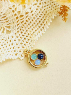 MANDALA MIX DE PEDRA NATURAL PARA RELICÁRIO CÁPSULA - comprar online