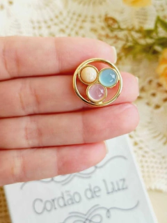 MANDALA MIX DE PEDRA NATURAL PARA RELICÁRIO CÁPSULA