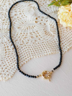 COLAR CHOKER FECHO BÓIA ESFERAS DE ONIX - loja online