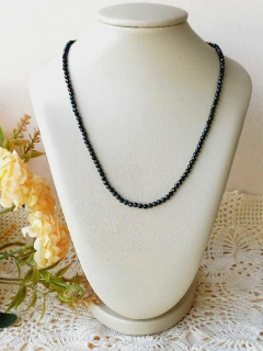 COLAR CHOKER FECHO BÓIA ESFERAS DE ONIX - Cordão de Luz Joias Finas