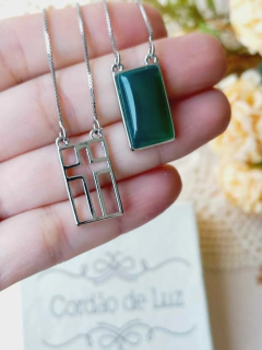 Imagem do ESCAPULÁRIO RETANGULAR COM PEDRA NATURAL