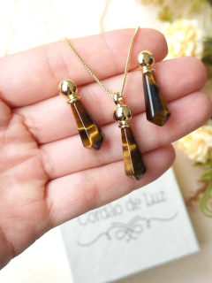 CONJUNTO PRISMA GEOMETRICO OLHO DE TIGRE - comprar online