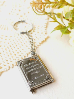 CHAVEIRO BIBLIA COM FOTO - Cordão de Luz Joias Finas