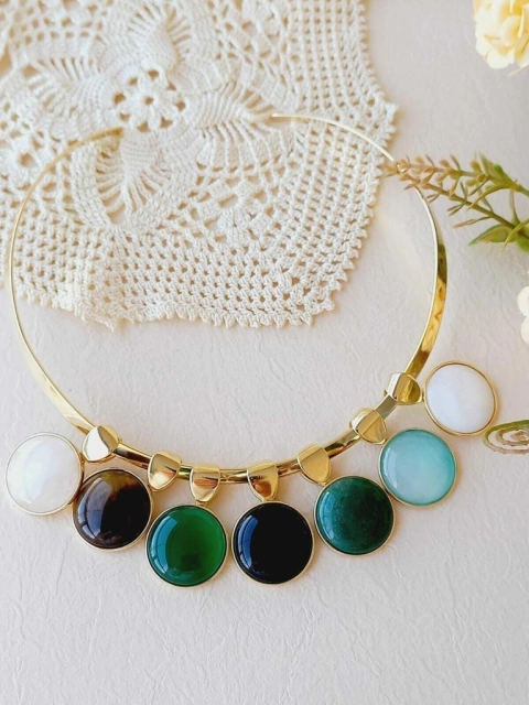 COLAR CHOKER COM PEDRA NATURAL - comprar online