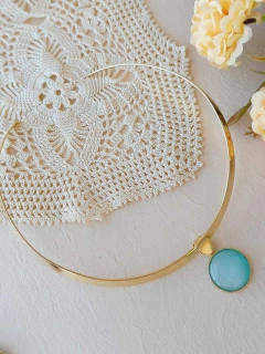 Imagem do COLAR CHOKER COM PEDRA NATURAL