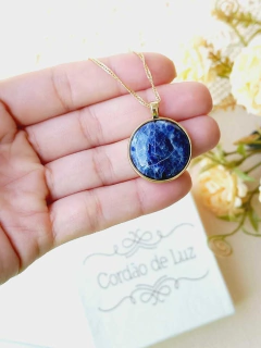 COLAR MANDALA FLOR DA VIDA COM PEDRA NATURAL na internet