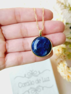 COLAR ESTRELA DE DAVI COM PEDRA NATURAL