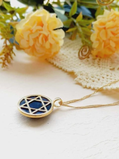 COLAR ESTRELA DE DAVI COM PEDRA NATURAL - loja online