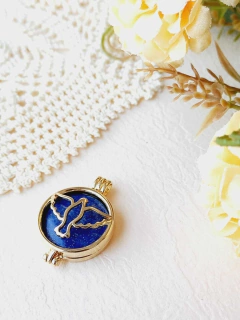 PINGENTE AVULSO RELICÁRIO CAPSULA COM PEDRA NATURAL