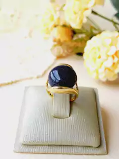 ANEL REDONDO COM PEDRA NATURAL ESTRELA na internet