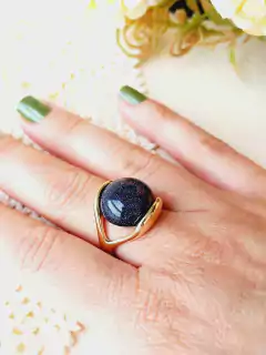 ANEL REDONDO COM PEDRA NATURAL ESTRELA - comprar online