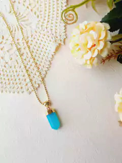 COLAR PRISMA GEOMÉTRICO PEDRA NATURAL - loja online