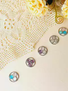 MANDALA MIX DE PEDRA NATURAL PARA RELICÁRIO CÁPSULA