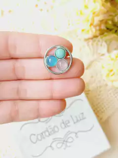 MANDALA MIX DE PEDRA NATURAL PARA RELICÁRIO CÁPSULA - loja online