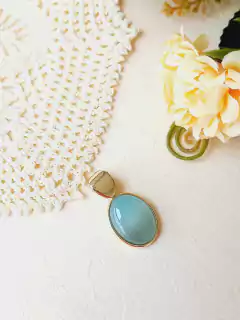 Imagem do PINGENTE AVULSO OVAL EM PEDRA NATURAL PARA CHOKER