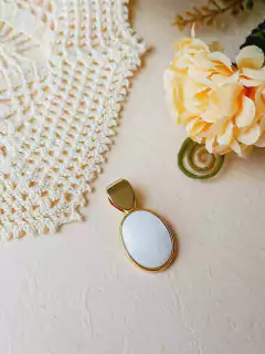 PINGENTE AVULSO OVAL EM PEDRA NATURAL PARA CHOKER