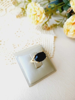 ANEL COM PEDRA NATURAL ONIX - comprar online