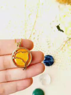 COLAR RELICÁRIO CÁPSULA MAPA DO BRASIL COM 7 PEDRAS NATURAIS - comprar online