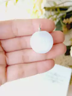 PINGENTE AVULSO EM PRATA 925 COM PEDRA NATURAL SELENITA na internet