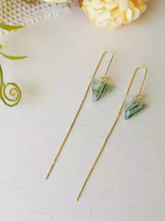 BRINCO FIO PASSANTE COM CRISTAL RUTILADO - Cordão de Luz Joias Finas