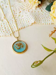 COLAR OM PEDRA NATURAL AGATHA AZUL - loja online