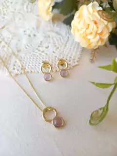 CONJUNTO PEDRA NATURAL AMETISTA na internet