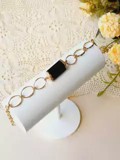 Imagem do PULSEIRA COM PEDRA NATURAL TURMALINA NEGRA