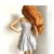 Vestido tomara que caia curto branco - Boneca Xike Looks para Bonecas 